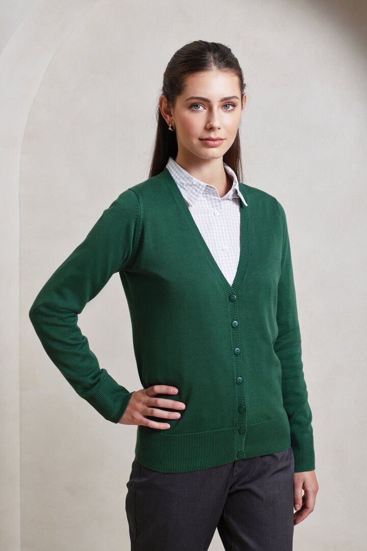 PR697 Ladies V Neck Cardigan